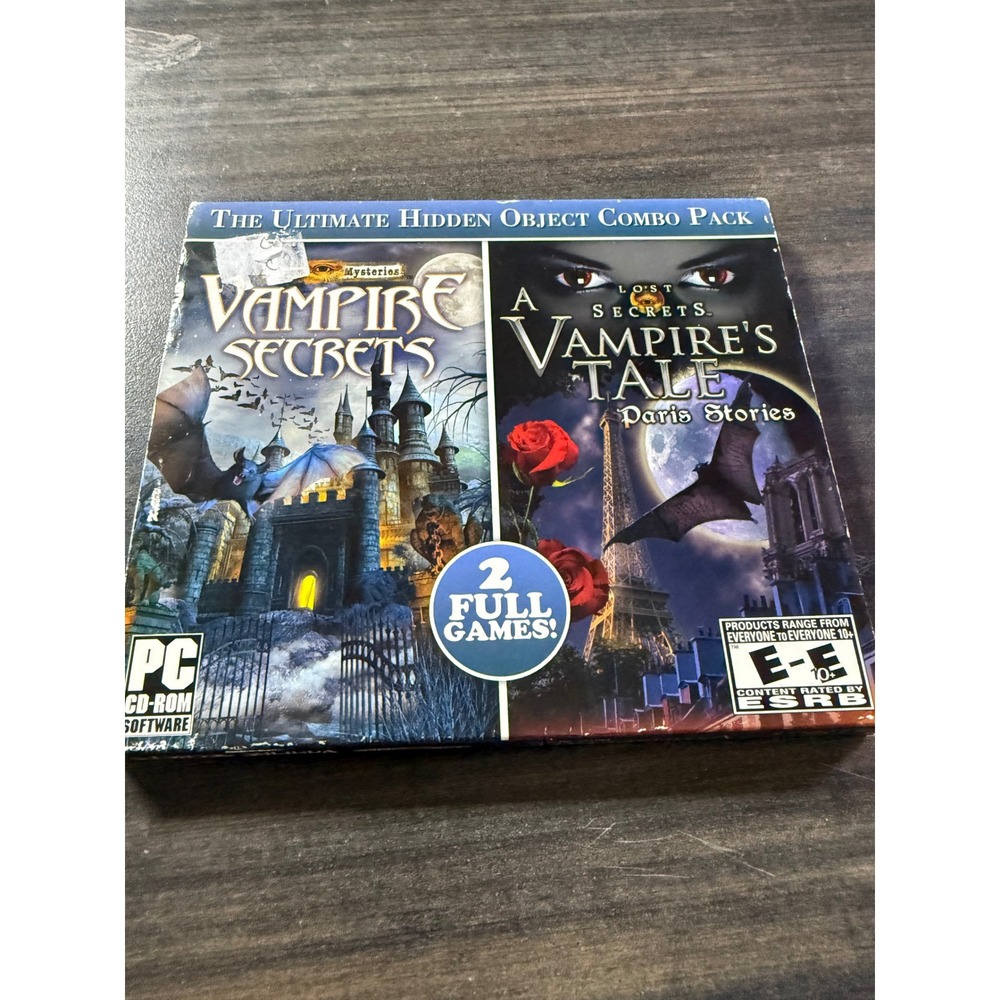 Vampire Secrets & A Vampires Tale Paris Stories PC CD-ROM 2 Game Combo Pack